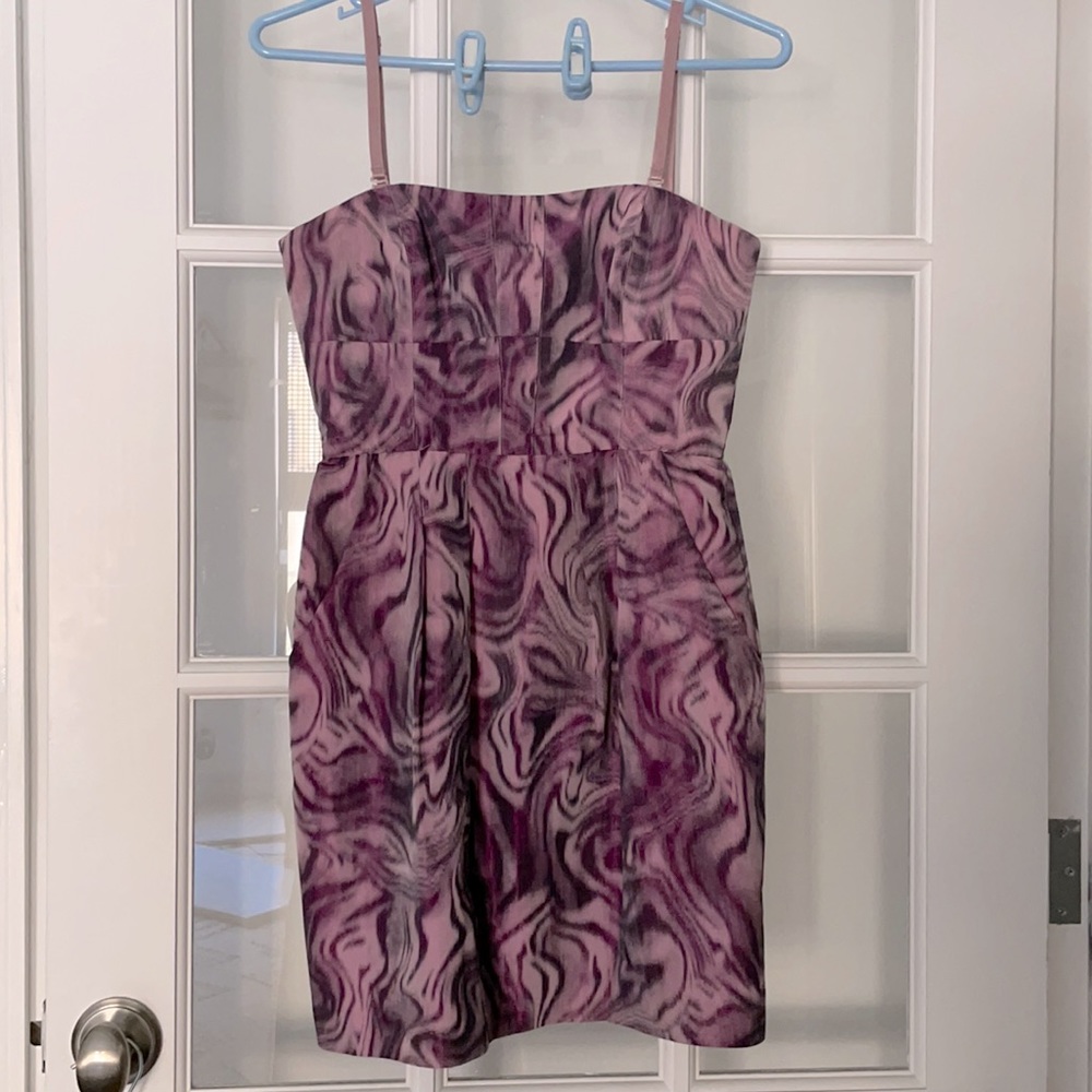 BCBGMaxAzria Martina Strapless Violet Size 4 Valentine’s Day party dress